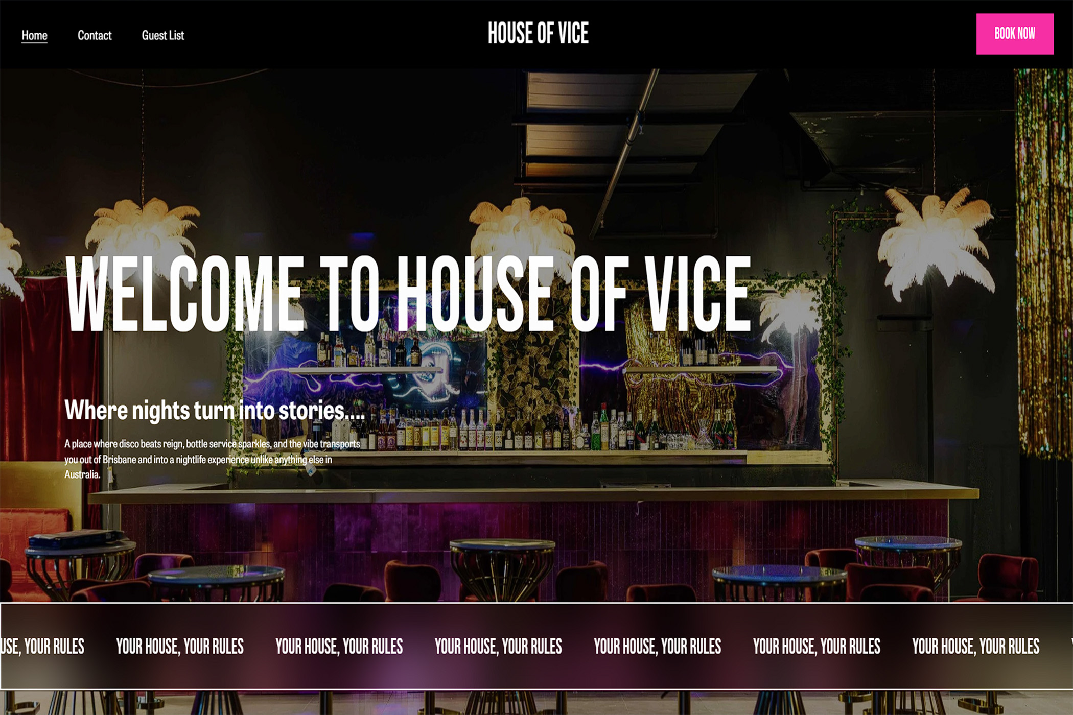 House of Vice website preview
